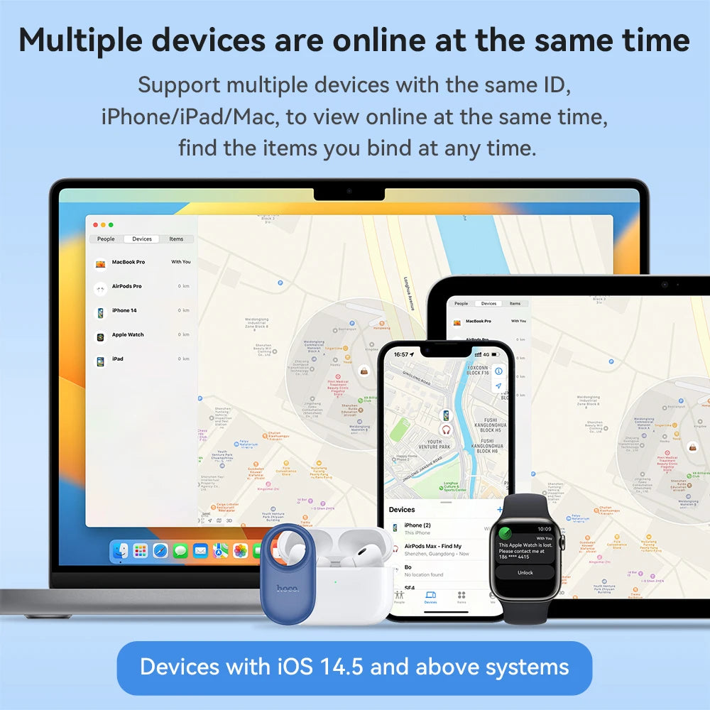 HOCO GPS Tracker: Find My, Anti-Lost Key & Pet Finder